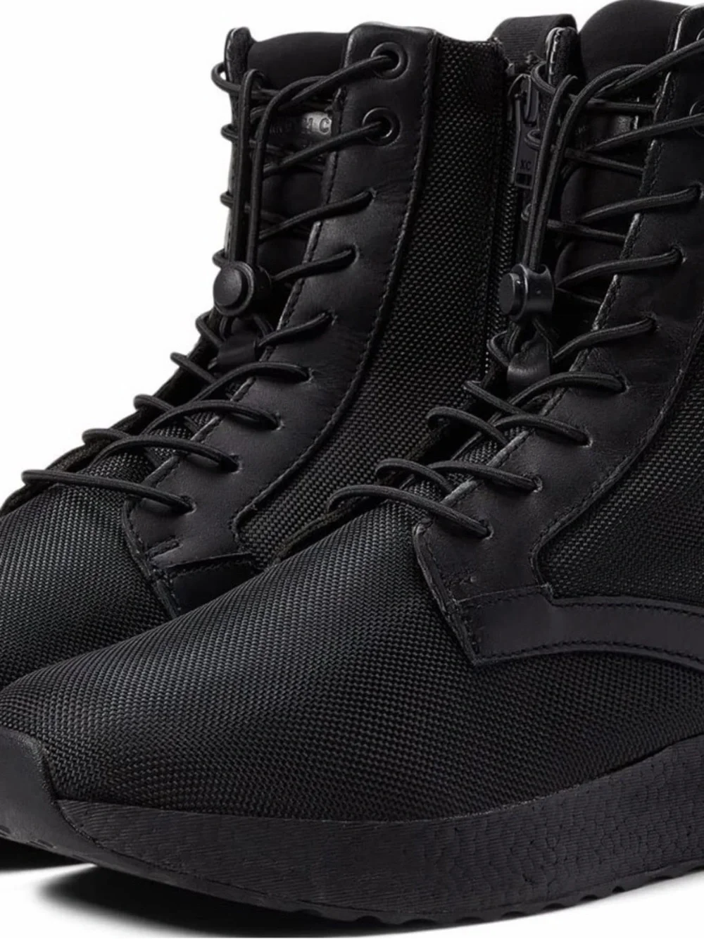 NWOT Men Kenneth Cole Black Tactical Lace-Up Boots